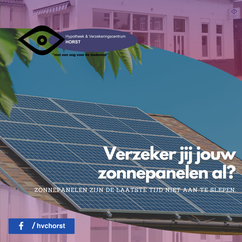 Verzeker jij jouw zonnepanelen al?